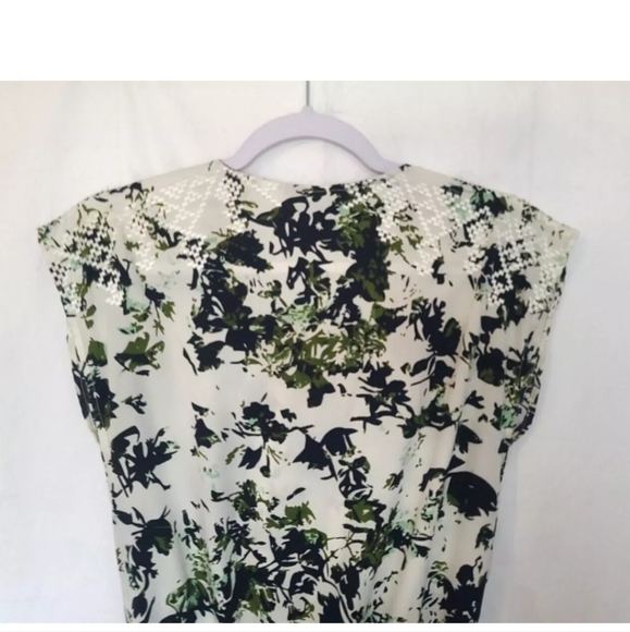 Anthropologie Ranna Gil Green White Floral Embroidered Jumpsuit XS - Picture 9 of 9